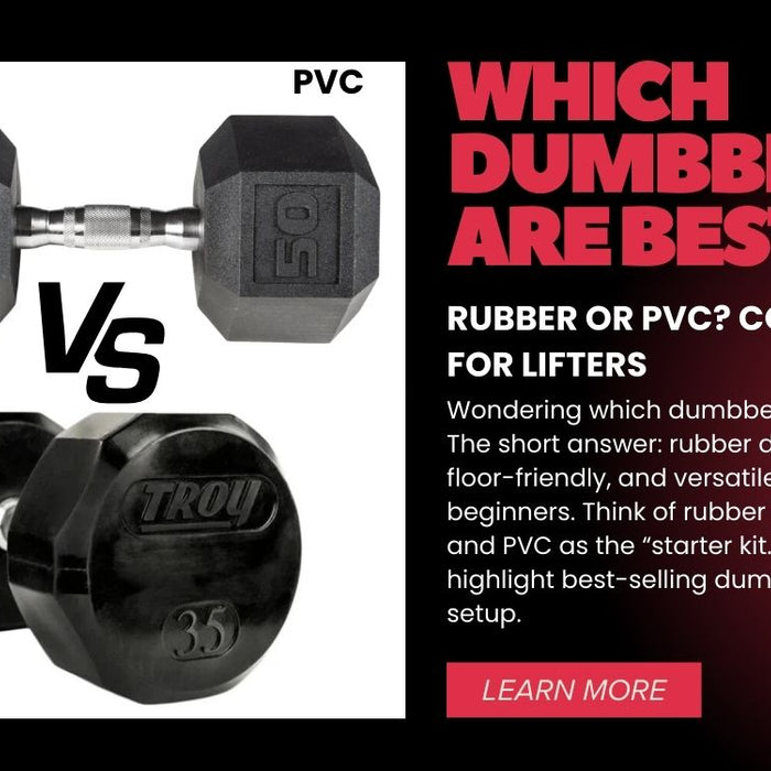 Which Dumbbells Are Best - Rubber vs PVC dumbbells