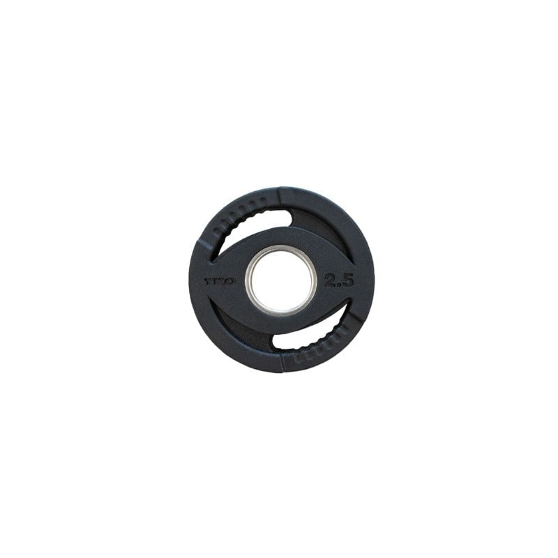 TKO 255Lb Olympic Rubber Plate set w/ Plate Tree, Retail Olympic Bar and Curl Bar | S6205-OR255+BARS 2.5lb