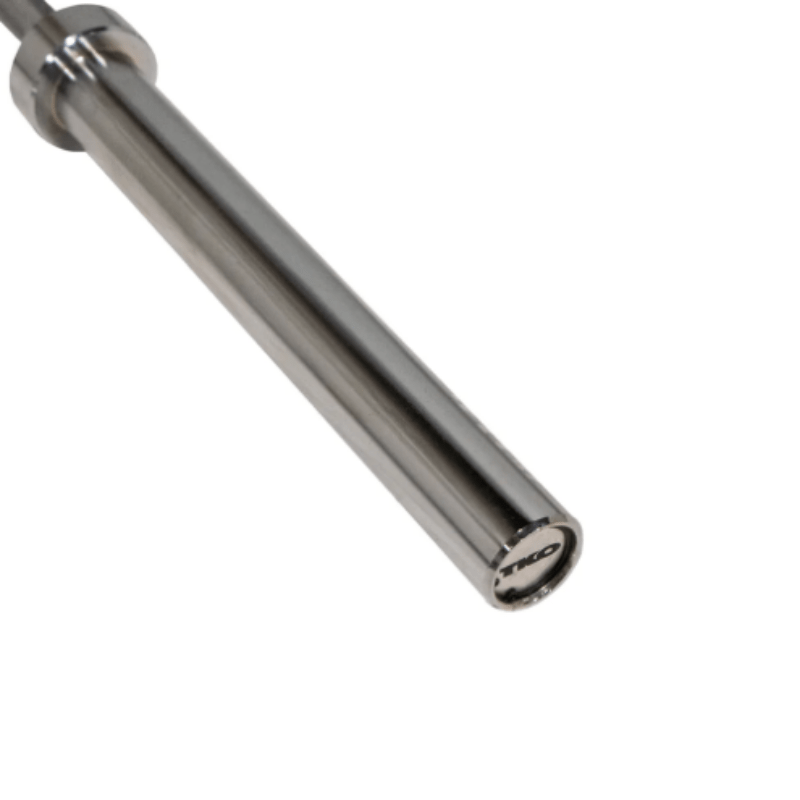 TKO 255Lb Olympic Rubber Plate set w/ Plate Tree, Retail Olympic Bar and Curl Bar | S6205-OR255+BARS Straight Bar - Sleeve