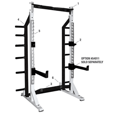 YORK STS Self Standing Half Rack White |  54009