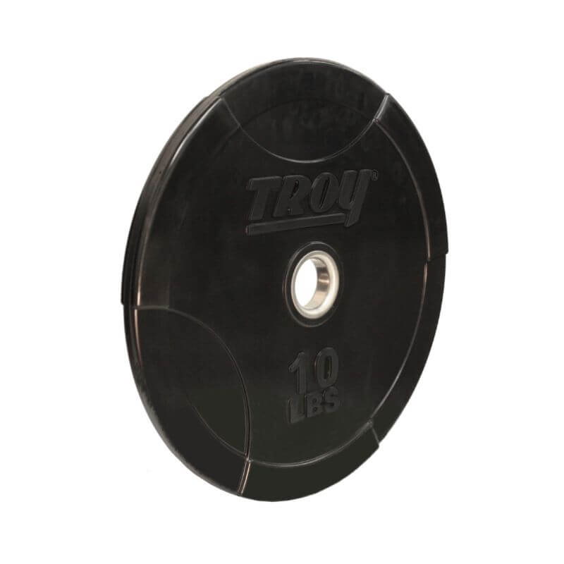 BO-SBP TROY Black Solid Interlocking Bumper Plate with Steel Insert 10lb
