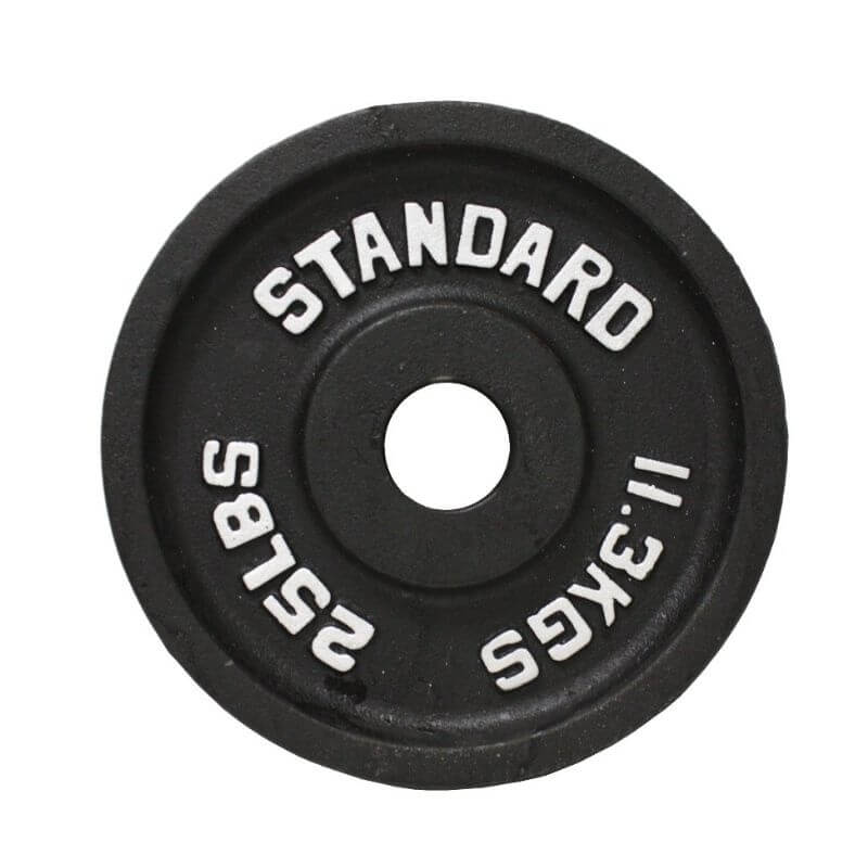 BO Troy Economy Black Cast Iron Olympic Plate 25 lb