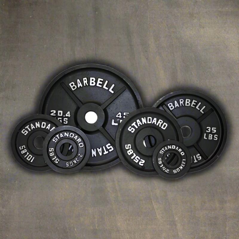 BO USA by TROY Black Cast Iron Olympic 2 Plate Set