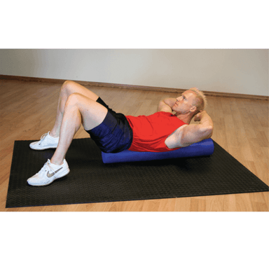 BSTFR36F  Body Solid 36" Full Foam Roller Sample Exercise with Mat