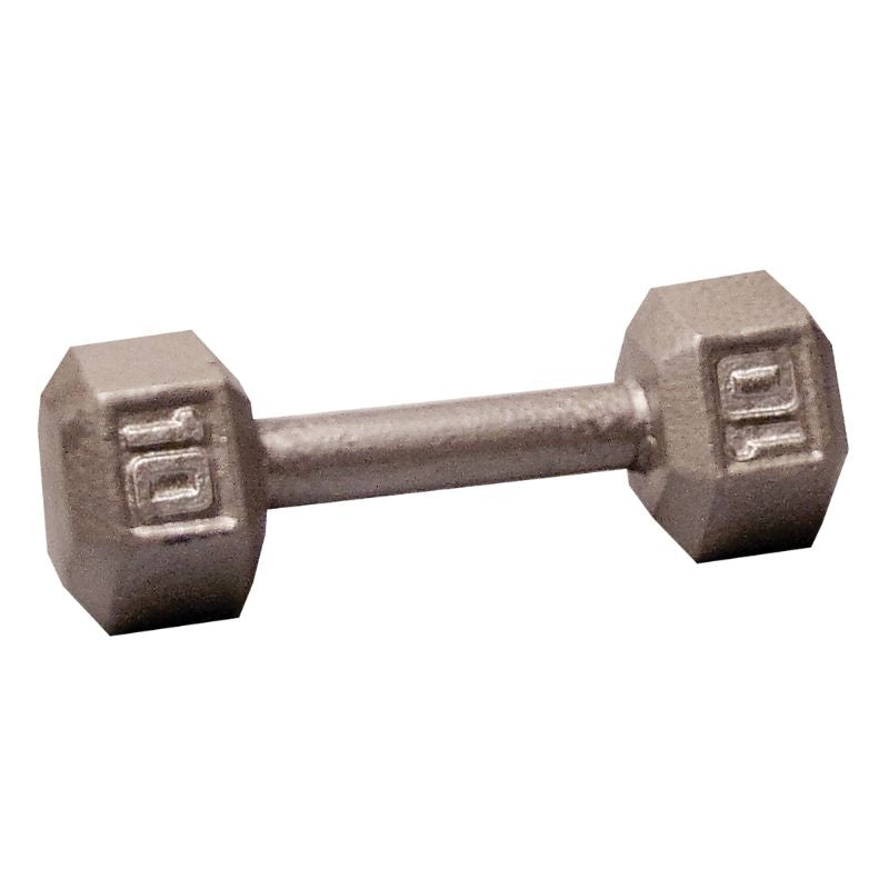 Body-Solid 10 lb Cast Iron Hex Dumbbells