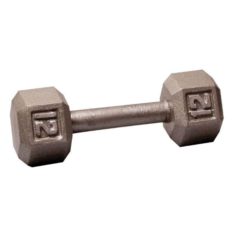 Body-Solid 12 lb Cast Iron Hex Dumbbells