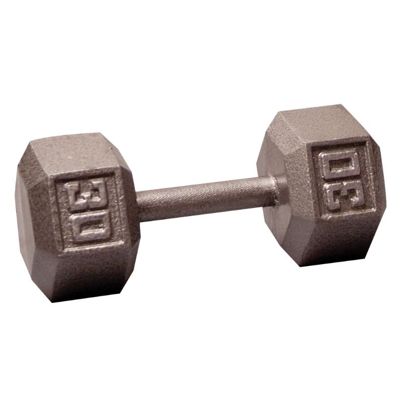 Body-Solid 30 lb Cast Iron Hex Dumbbells