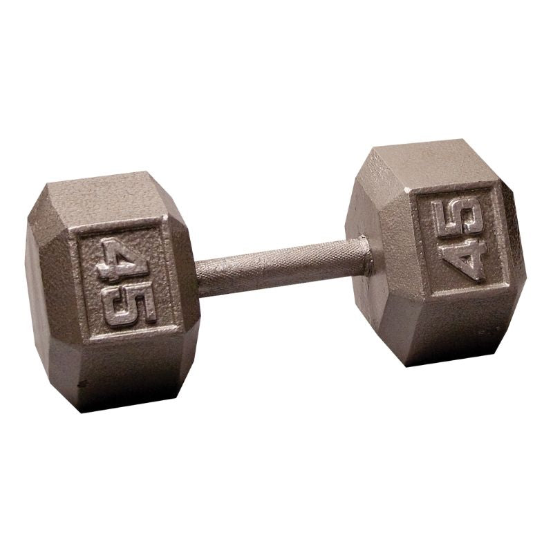 Body-Solid 45 lb Cast Iron Hex Dumbbells