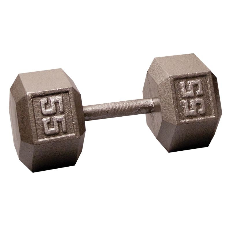Body-Solid 55 lb Cast Iron Hex Dumbbells