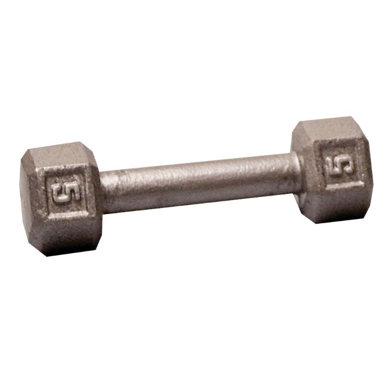 Body-Solid 5 lb Cast Iron Hex Dumbbells