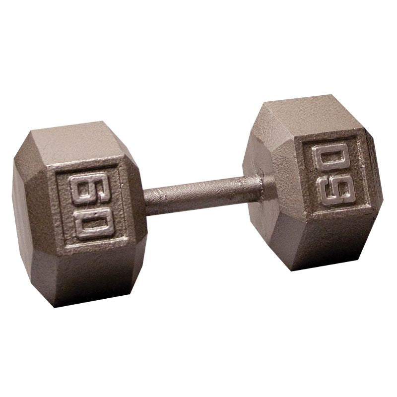 Body-Solid 60 lb Cast Iron Hex Dumbbells