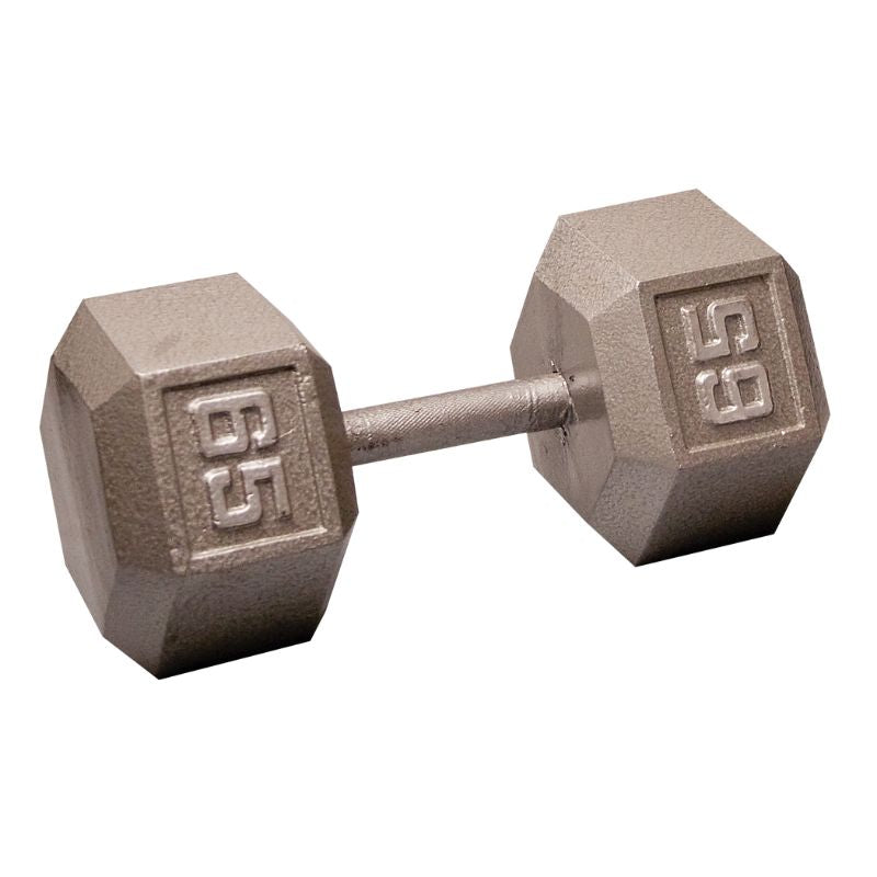 Body-Solid 65 lb Cast Iron Hex Dumbbells