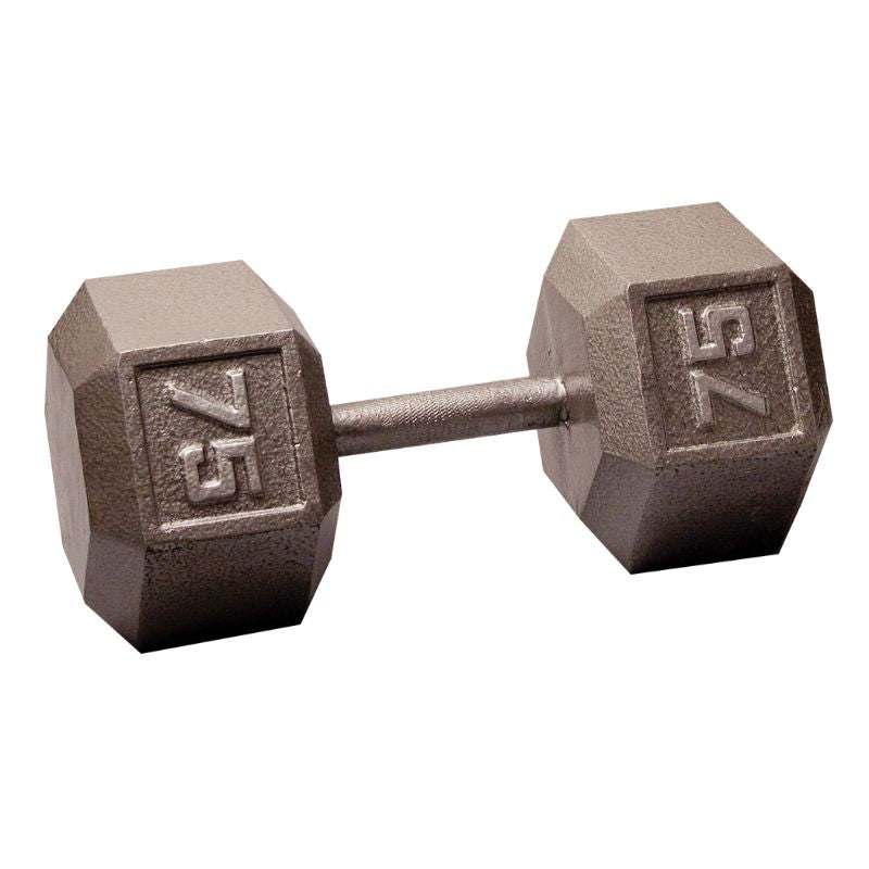 Body-Solid 75 lb Cast Iron Hex Dumbbells