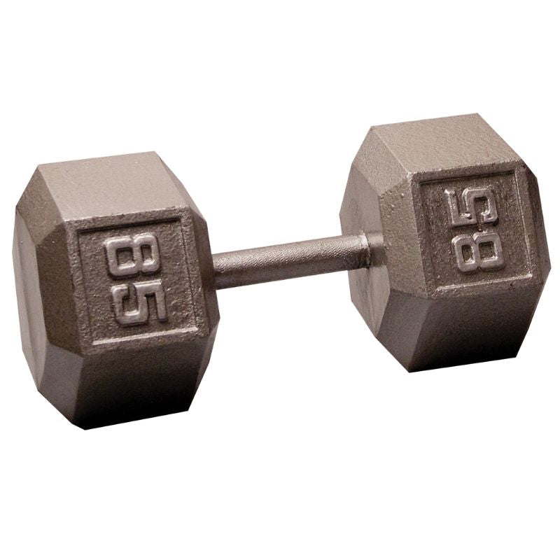 Body-Solid 85 lb Cast Iron Hex Dumbbells
