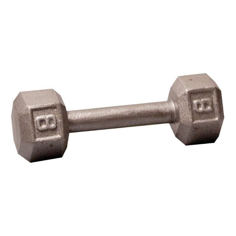 Body-Solid 8 lb Cast Iron Hex Dumbbells