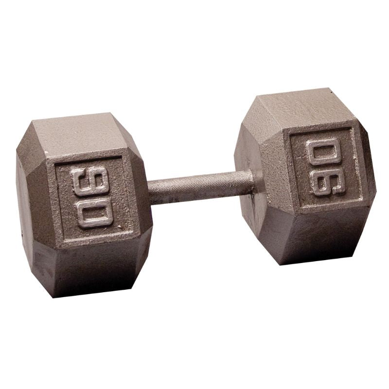 Body-Solid 90 lb Cast Iron Hex Dumbbells
