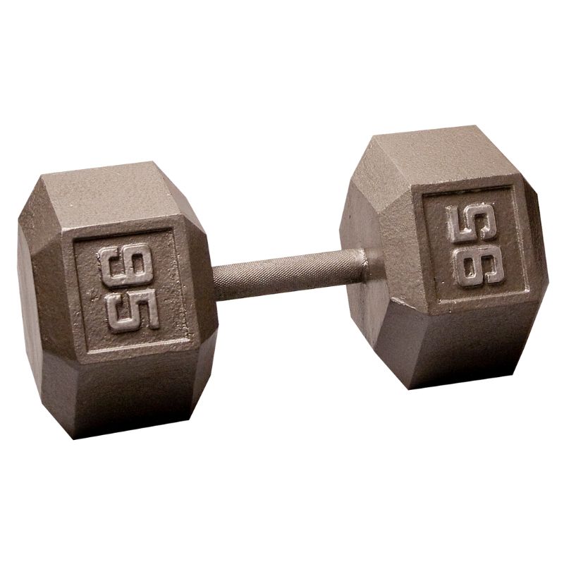 Body-Solid 95 lb Cast Iron Hex Dumbbells