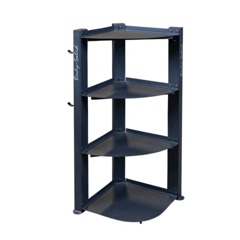 Body-Solid Corner Accessory Rack Empty