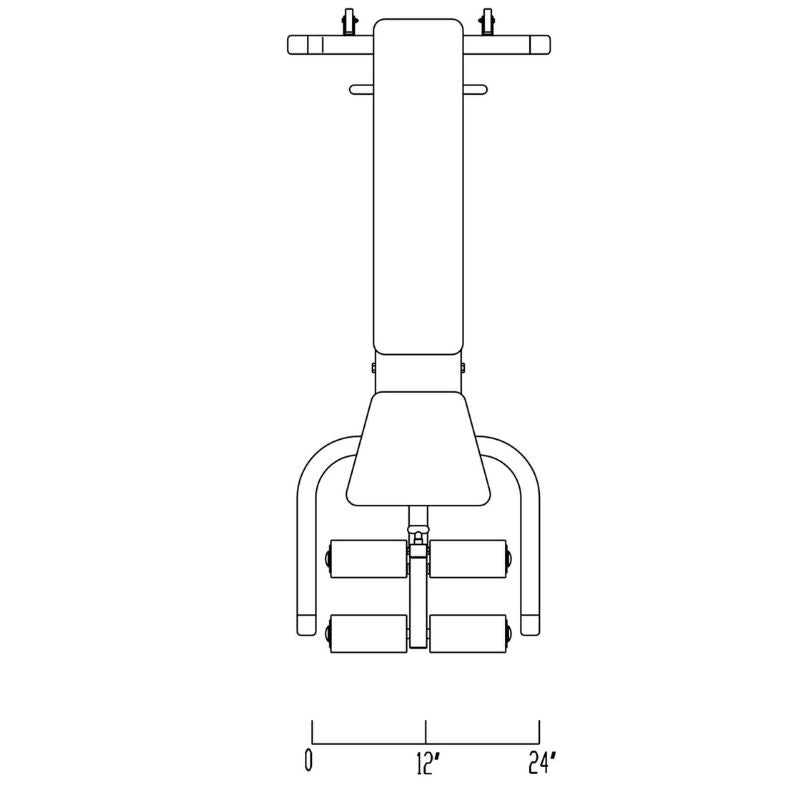 Body-Solid Heavy Duty Flat Incline Decline Bench - GFID71B Dimensions (2)