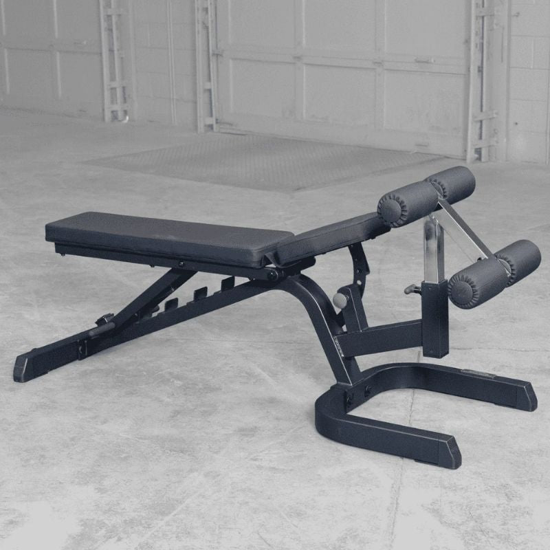 Body-Solid Heavy Duty Flat Incline Decline Bench - GFID71B Flat Bench with Slightly inclined Seat