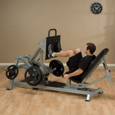 Body-Solid Pro ClubLine Leverage Horizontal Leg Press - LVLP Workout inside Gym