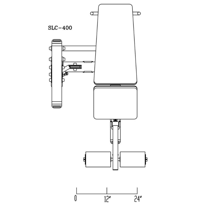 Body-Solid Pro Clubline Leg Curl Machine - SLC400G Schematics