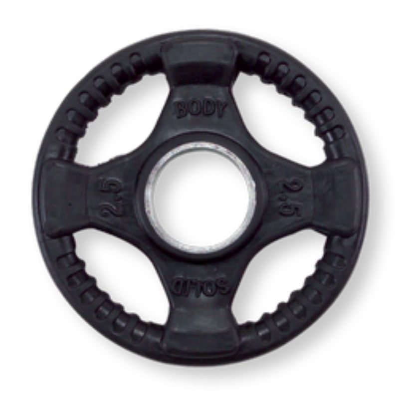 Body-Solid Rubber Grip Olympic Plates  2.5 lb Rubber grip plates Single