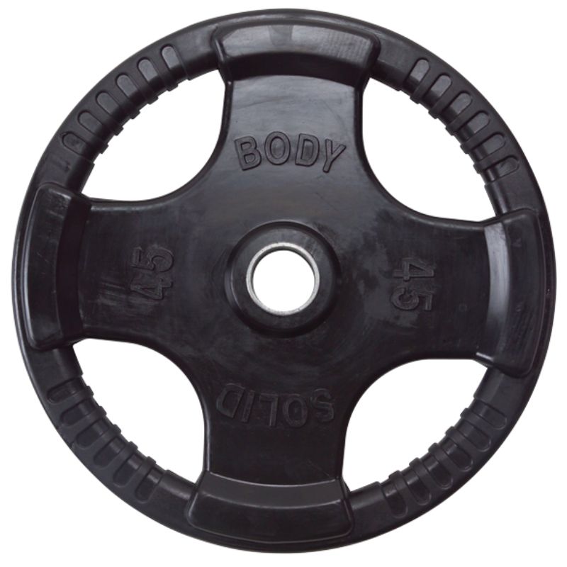 Body-Solid Rubber Grip Olympic Plates  45 lb Rubber grip plates