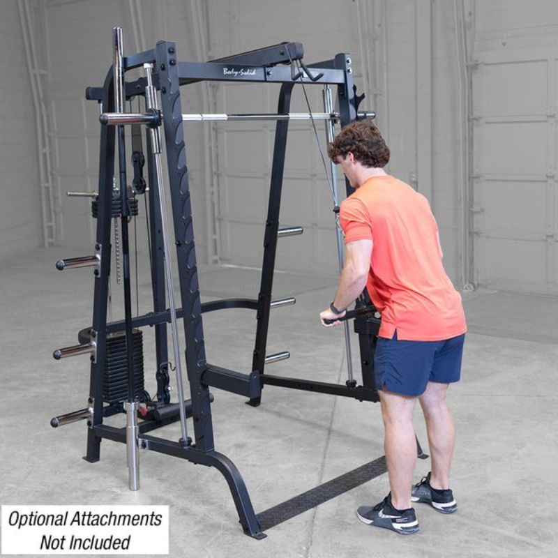 Body-Solid Series 7 Smith Machine Lat Attachment - GLA348B Cable Tricep Push