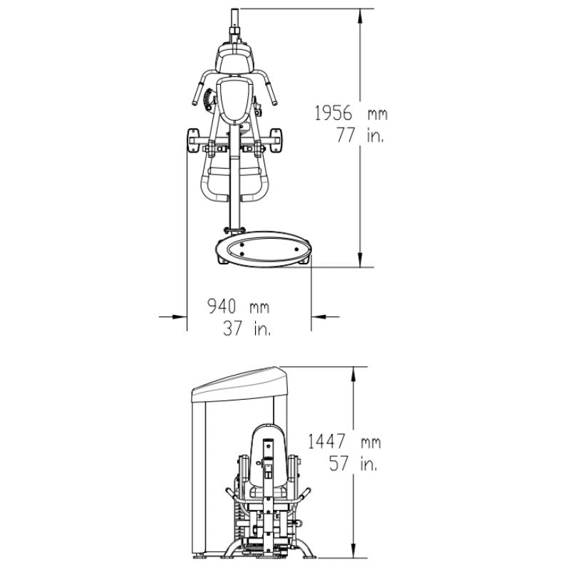 Body-Solid Series II Inner & Outer Thigh - S2IOT Schematics