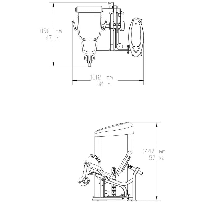 Body-Solid Series II Leg Extension - S2LEX Schematics