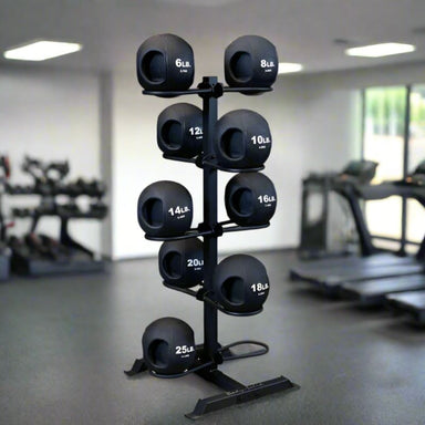 Body-Solid Ball Rack with 10 Dual Grip Balls Package - GMR20-DUALPACK Set inside Gym