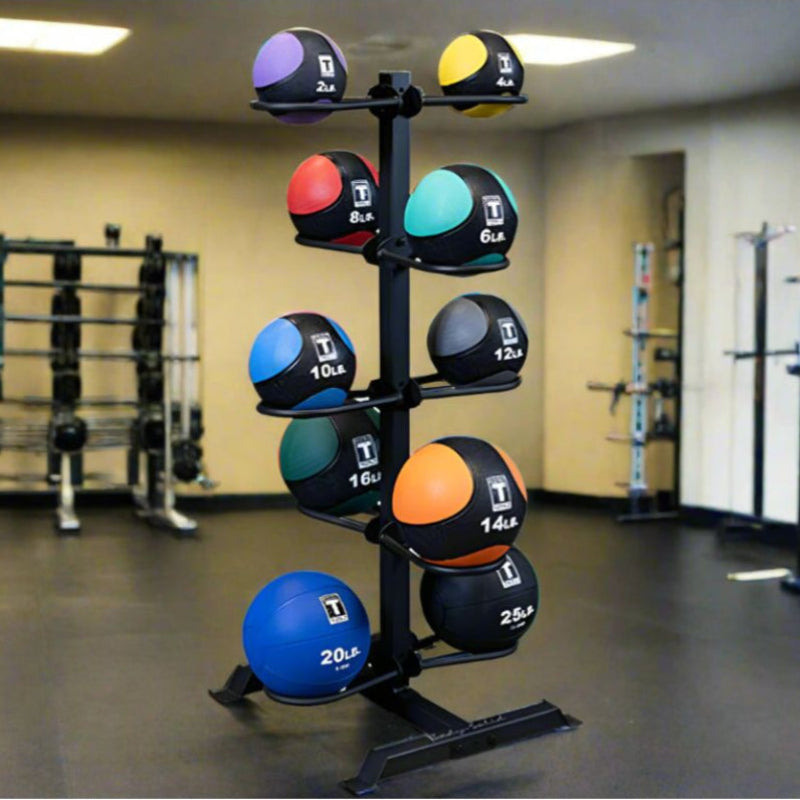 Body-Solid Ball Rack with 10 Medicine Balls Package - GMR20-MEDPACK Set inside Gym