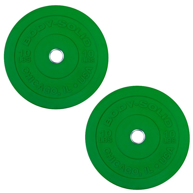 Body-Solid Chicago Extreme Color Bumper Plates 10 lb Bumper Plates Pair