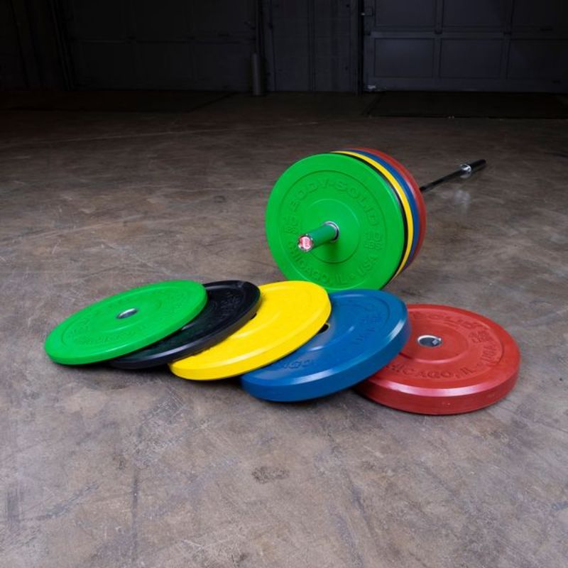 Body-Solid Chicago Extreme Color Bumper Plates Gallery 1