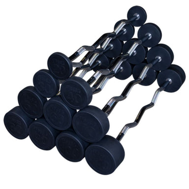 Body-Solid Fixed Weight EZ Curl Barbells - SBZ Set 20 to 110 lb Ez Curl Barbells
