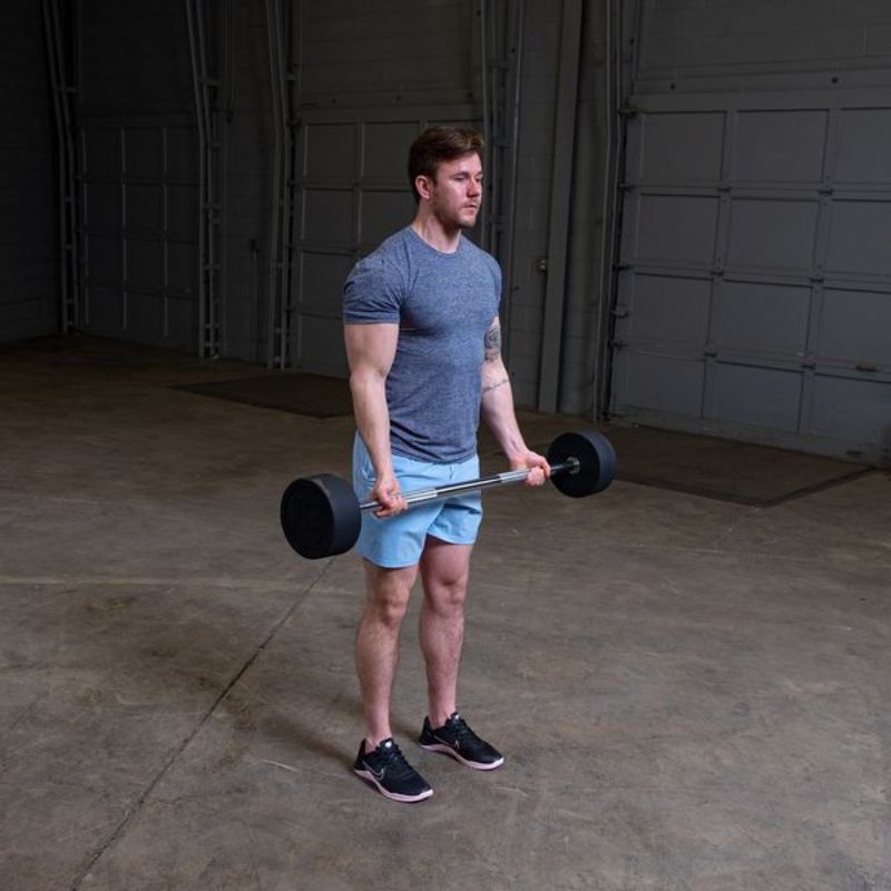 Body-Solid Fixed Weight Straight Barbells - SBB Standing Barbell Curl