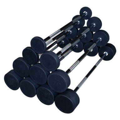 Body-Solid Fixed Weight Straight Barbells - SBB Set 20 lb to 110 lb Fixed Barbell