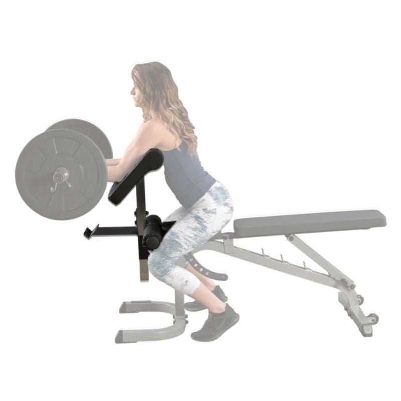 Body-Solid Leverage Flat Incline Decline Bench - GFID100B Optional Preacher Curl Station