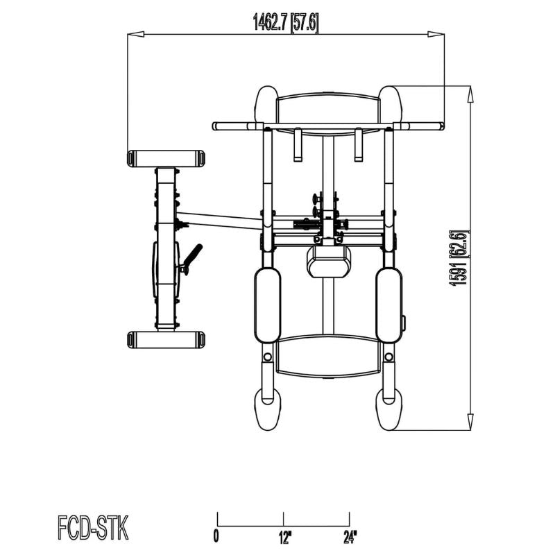 Body-Solid PRO-Select Weight Assisted Chin-Dip Machine - FCD-STK Schematics