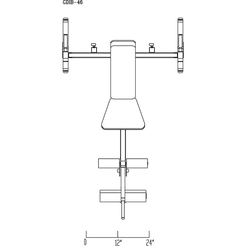 Body-Solid PowerCenter Combo Bench - GDIB46L Schematics