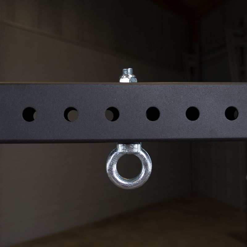 Body-Solid Power Rack Connecting Bar - SPRACB Close Up Details with Attachment Holder