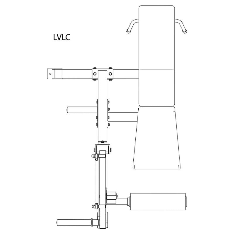 Body-Solid Pro ClubLine Leverage Leg Curl - LVLC Schematics