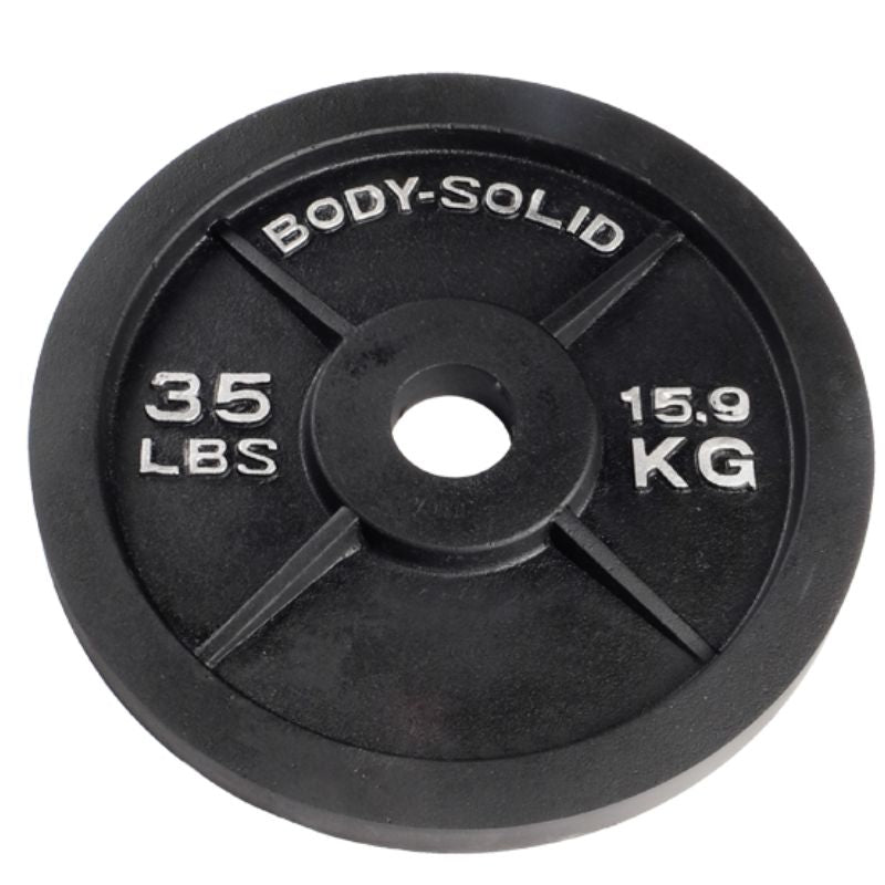 Body Solid Cast Iron Olympic Plates  35 lb cast iron olympic plate