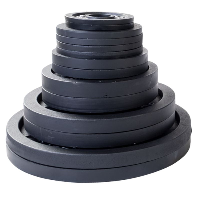 Body Solid Cast Iron Olympic Plates Stacked Set