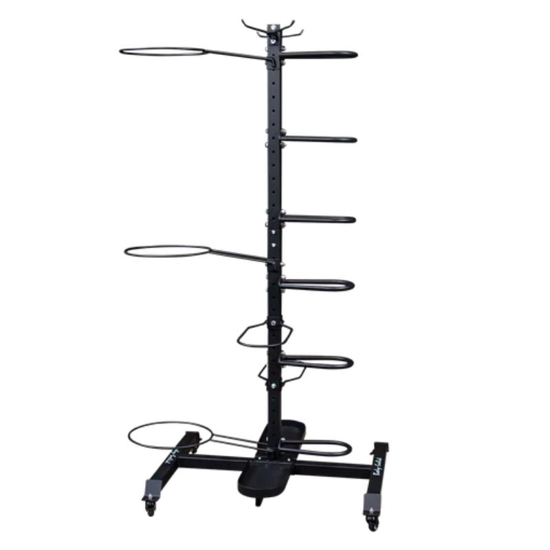 Body Solid GAR100 Multi Accessory Storage Rack Empty Left Side