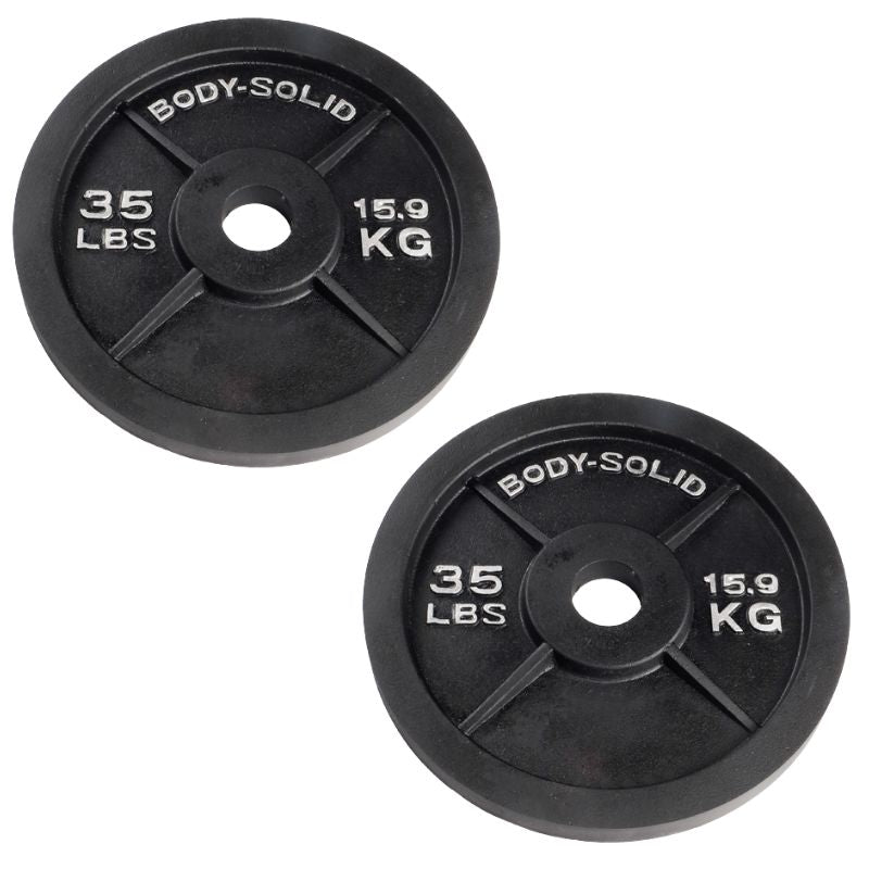 Body Solid Cast Iron Olympic Plates  35 lb cast iron olympic plate Pair