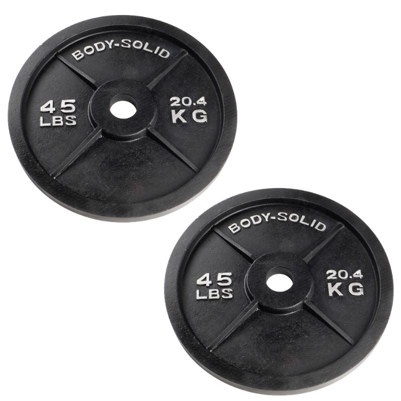 Body Solid Cast Iron Olympic Plates  45 kg cast iron olympic plate Pair