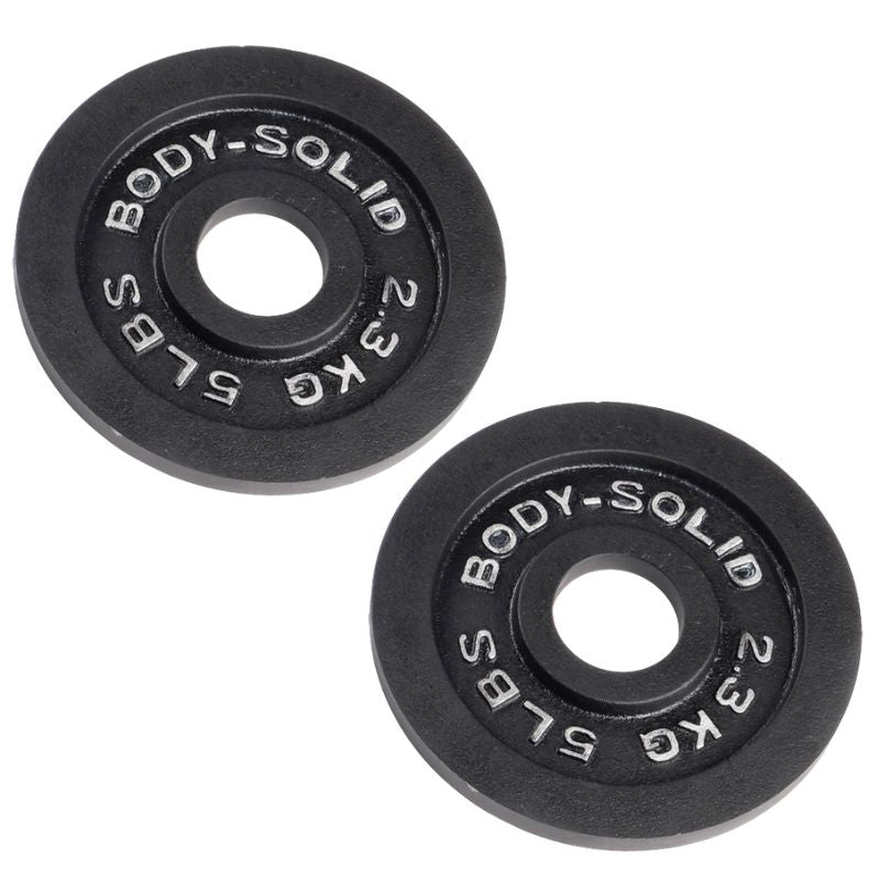 Body Solid Cast Iron Olympic Plates  5 lb cast iron olympic plate Pair
