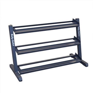 Body Solid GDR48B Black 3 Tier Horizontal 48" Dumbell Rack Empty